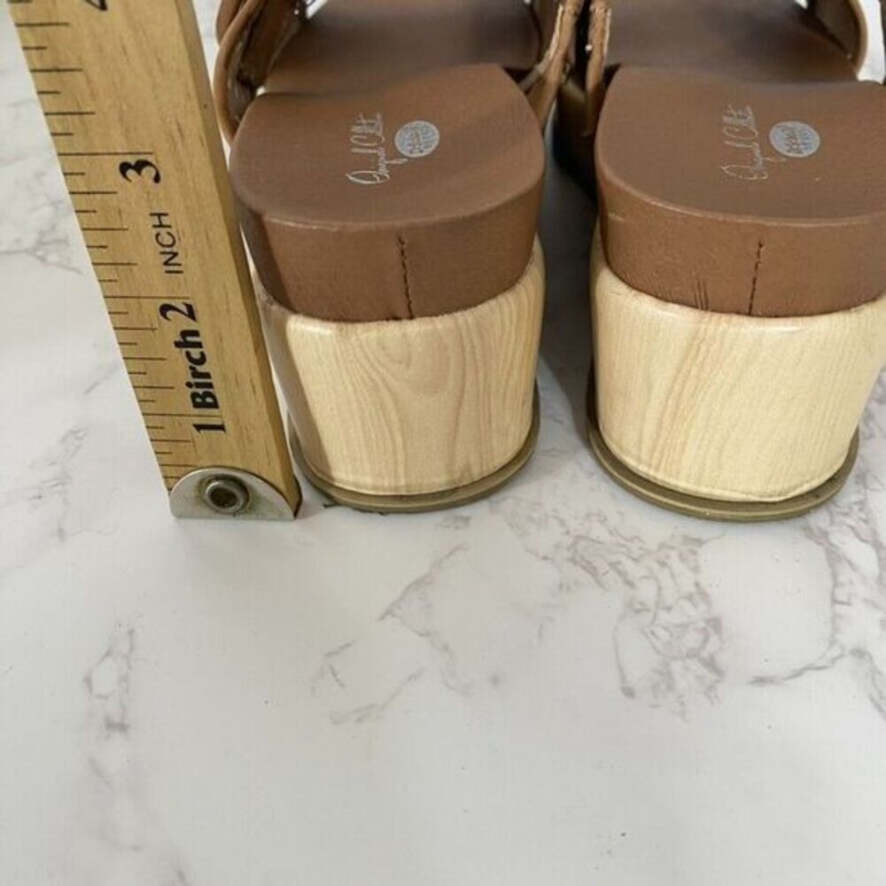 Dr. Scholl's Original Collection Sandals Sz 7.5M Brown  Slip On Comfort Platform - Picture 9 of 11